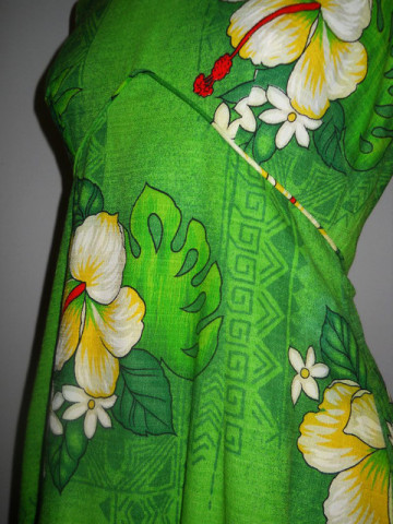 Rochie verde "Royal Hawaiian" anii '60