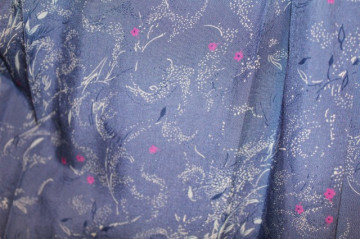 Rochie vintage albastru petrol print punctiform anii '50 - Img 8