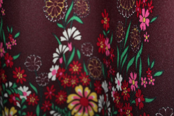 Rochie vintage anii ’70 cu mâneci din voal — floral  - Img 7