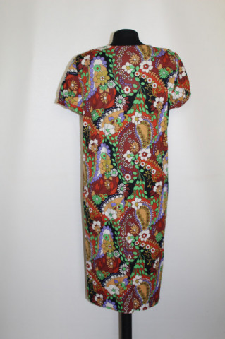Rochie vintage cu print floral multicolor – silhouette anii ’60 - Img 3