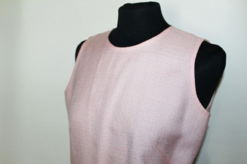 Rochie vintage din stofa roz anii '60