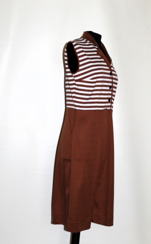 Rochie vintage maro cu dungi – anii ’70, Rimond Italia - Img 4