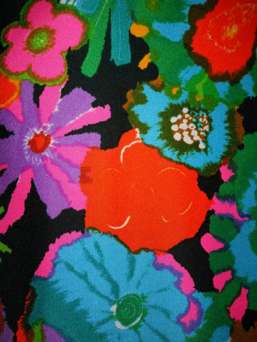 Rochie vintage maxi flori multicolore anii '70 - Img 2