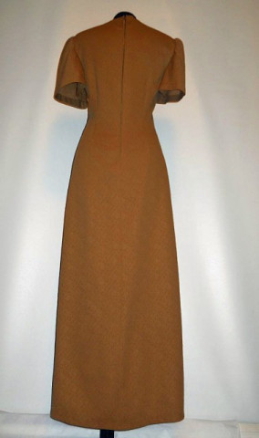 Rochie vintage maxi maro scortisoara anii '60