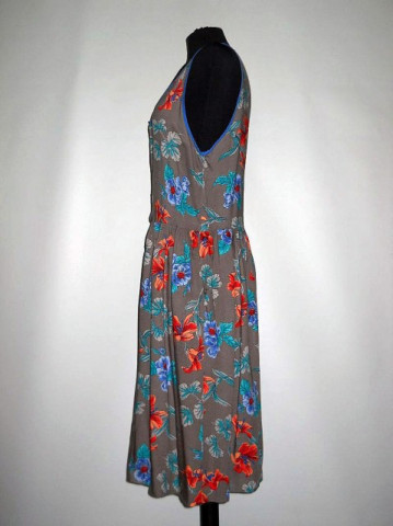 Rochie vintage print floral exotic anii '70