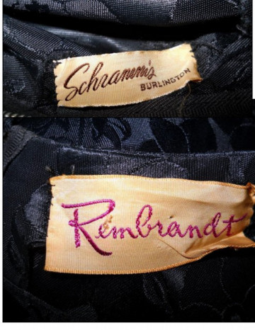Rochie vintage "Rembrandt" anii '40