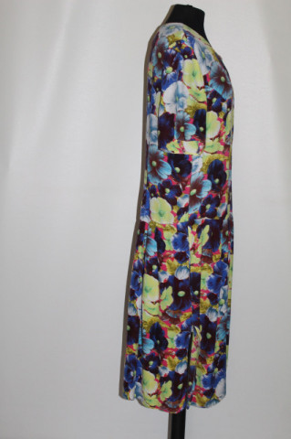 Rochie vintage Tendenz Modelle – floral retro ’90 cu nasturi & buzunare - Img 2