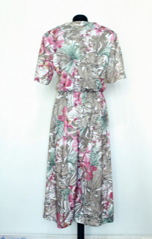 Salopeta vintage print orhidee anii '70