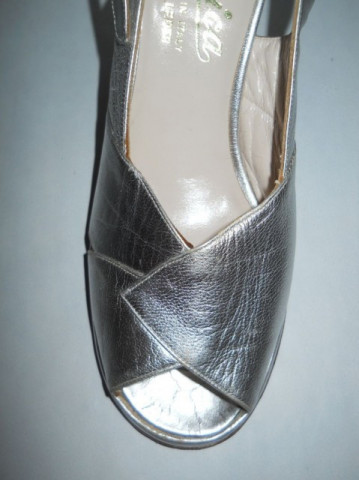 Sandale argintii "Monica" anii '70