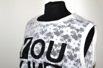 Tricou din dantelă albă – anii ’90 - Img 4