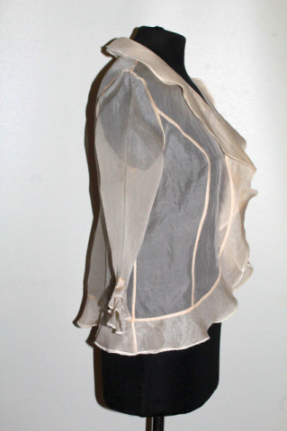 Bluză din organza ivoire – retro anii ’90 - Img 2