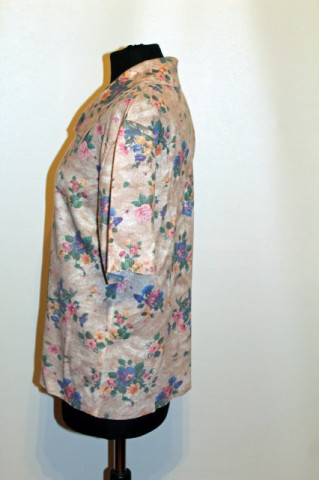 Bluza din tricot print floral anii '70