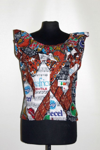 Bluză print afro anii 90
