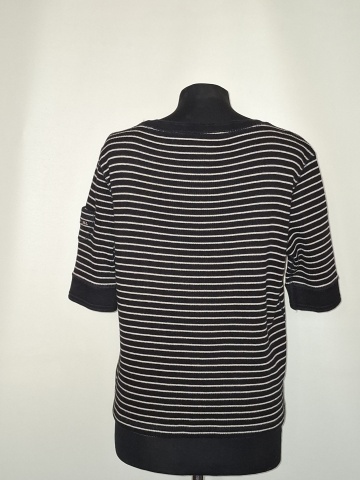 Bluză tricot Ralph Lauren, bleumarin cu alb - Img 4
