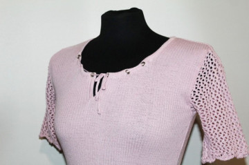 Bluza tricotata lila anii '70