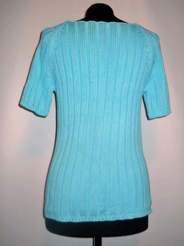 Bluza tricotata turcoaz anii '70