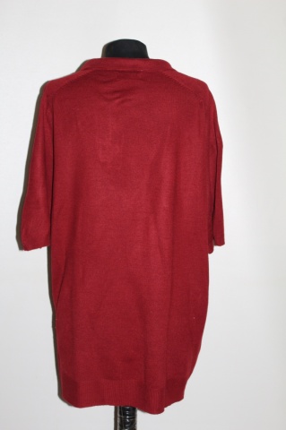 Bluză tricotată vișinie Pierre Cardin – anii ’90, model geometric - Img 4