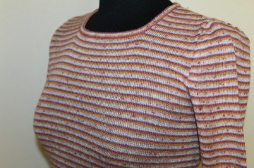 Bluza vintage tricotata cu dungi portocalii anii '70