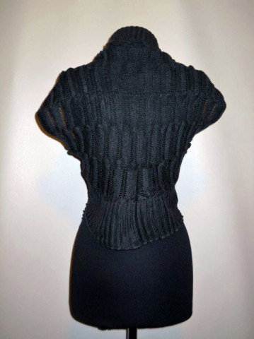 Bolero din tricot gri repro anii '50
