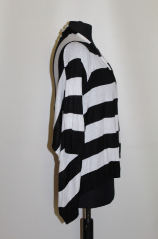 Bolero dungi alb‑negru – vintage casual chic - Img 3