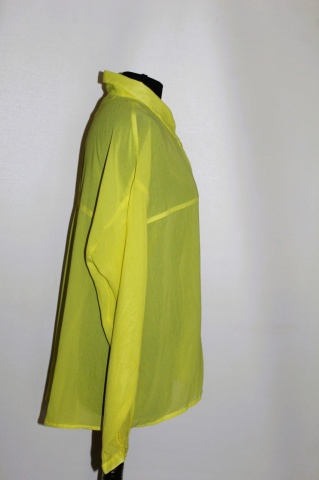 Cămașă galben acid Milla – chiffon lejer, croială fluidă - Img 3