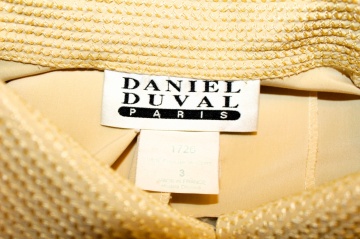 Cămașă retro Daniel Duval – anii ’80, galben pai cu detalii decorative - Img 7