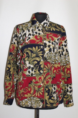 Cămașă retro print vegetal & animal – anii ’80-’9