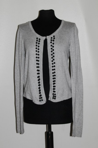 Cardigan broderie margele negre repro anii '50