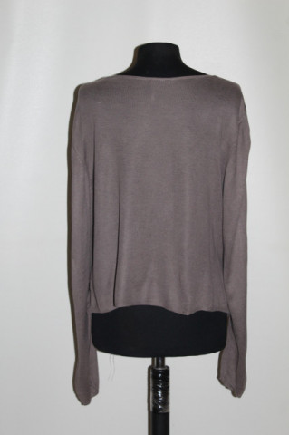 Cardigan cu volănașe SoyaConcept – maro cafea cu lapte, retro chic - Img 3