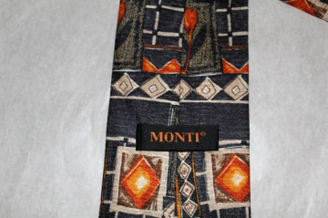 Cravata flori portocalii "Monti" anii '80