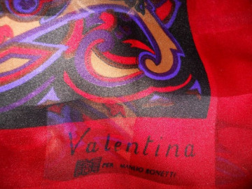Esarfa retro "Valentina per Manlio Bonetti" anii '80