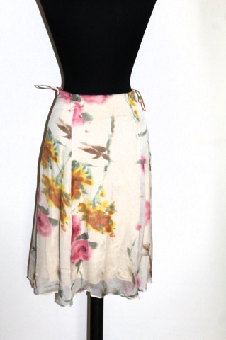 Fustă din mătase naturală Miss Sixty – print floral pastel, stil feminin - Img 2