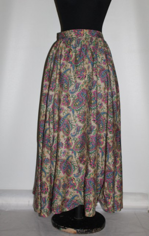 Fusta maxi print paisley anii '80