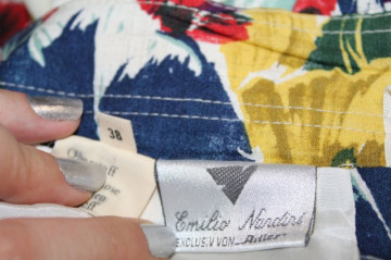 Fustă retro print floral multicolor anii 80