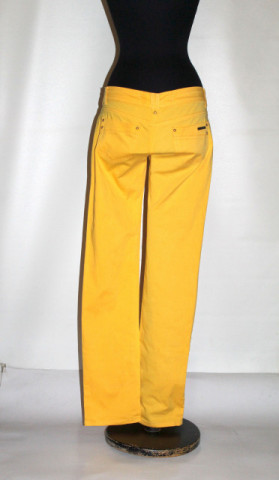 Jeans galben intens – retro repro anii ’90 - Img 3