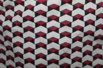 Pantaloni print geometric vișiniu repro anii 60