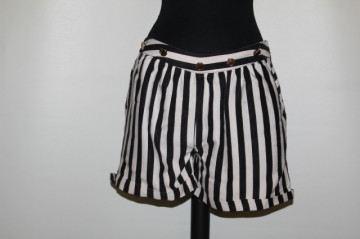 Pantaloni scurți dungi repro anii 60