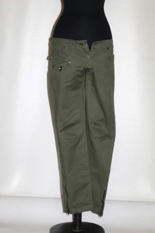 Pantaloni stil army Fox Company – vintage kaki, skinny - Img 2