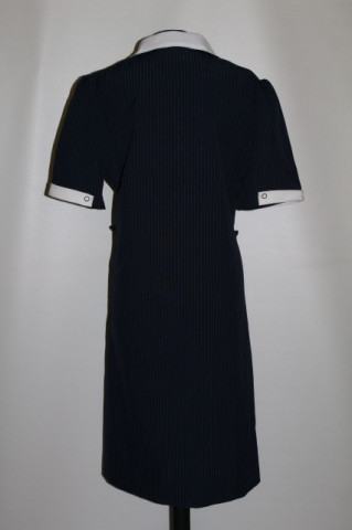 Rochie bleumarin dungi subțiri anii 80