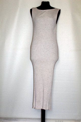 Rochie crem picățele gri anii 90