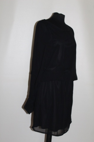 Rochie de ocazie neagră Kaffe – chiffon, croială fluidă și detalii elegante - Img 5