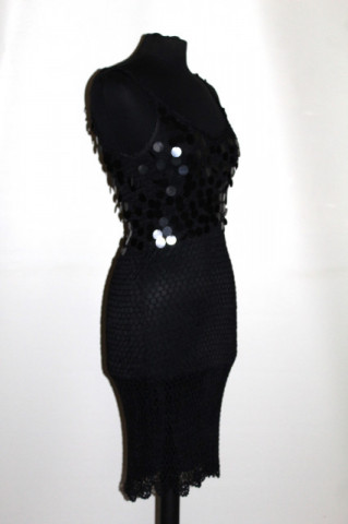 Rochie de ocazie paiete negre anii ’90 - Img 6