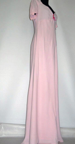 Rochie de seara vintage din crepe roz anii '60