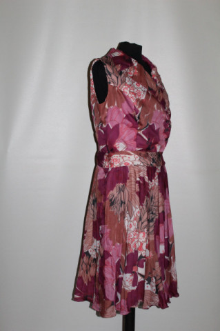 Rochie din chiffon print floral anii 60