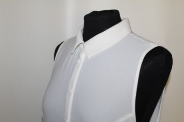 Rochie din crepe alb repro anii 70