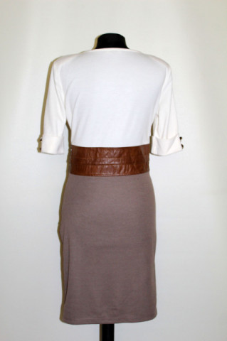 Rochie din jerse si piele artificiala repro anii '60