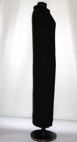 Rochie maxi din tricot cu guler de blană anii 90