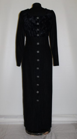 Rochie maxi neagra "Mothwurf" anii '80