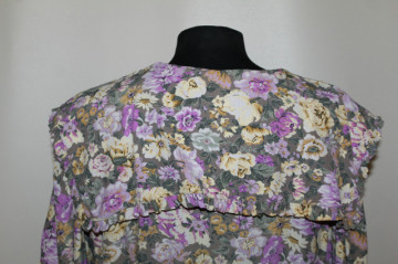 Rochie retro Maggy London din rayon cu print floral – anii ’80 - Img 5