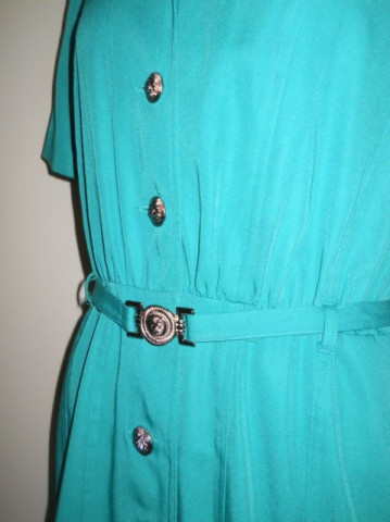 Rochie retro verde Java anii '80 - Img 6